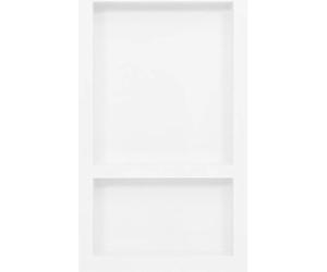 vidaXL Niche de douche avec 2 compartiments blanc brillant 41x69x9 cm