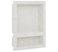 vidaXL Niche de douche avec 2 compartiments Blanc mat 41x51x10 cm