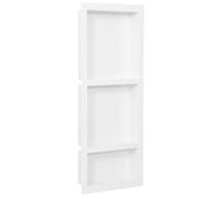 vidaXL Niche de Douche avec 3 Compartiments Blanc Brillant 41x99x9 cm