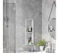 vidaXL Niche de Douche Blanc 60 x 20 x 9.5 cm Acier inoxydable