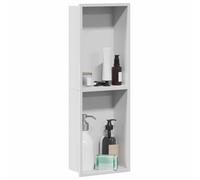 vidaXL Cabine de douche blanche 60 x 20 x 9,5 cm en acier inoxydable