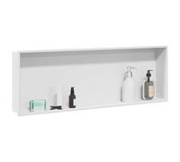 vidaXL Cabine de douche blanche 90 x 30 x 9,5 cm en acier inoxydable