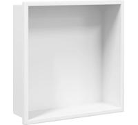 vidaXL Niche de douche blanc mat 32x32x9 cm acier inoxydable