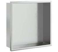 vidaXL Niche de douche brossée argentée 32x32x9 cm acier inoxydable