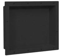 Niche de douche noir mat 41x51x10 cm