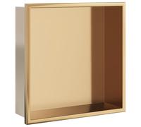 vidaXL Niche de douche Golden Brossé 32x32x9 cm Acier inoxydable