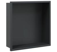 vidaXL Niche de douche noir mat 32x32x9 cm acier inoxydable