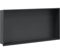 vidaXL Niche de douche noir mat 62x32x9 cm acier inoxydable