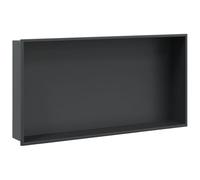vidaXL Niche de douche noir mat 62 x 32 x 9 cm en acier inoxydable