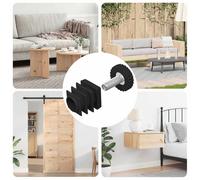 vidaXL Niveleurs de meubles Réglable 12 pcs Noir M6 PP