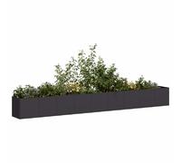 vidaXL Bac à plantes noir 360x40x40 cm Acier laminé à froid