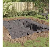 vidaXL Non-tissé pour étang Gris 1 x 25 m Polyester et coton