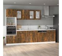 vidaXL Onderkast Lyon 60x46x81,5 cm bewerkt hout gerookt eikenkleurig815561 Brun G