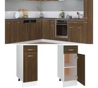 VidaXL Armoire plancher à tiroir 30 cm - Chêne marron