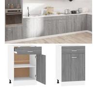 vidaXL Onderkast met lade 50x46x81,5 cm bewerkt hout grijs sonoma815574 Gris G