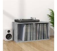 vidaXL Opbergbox voor LP's 71x34x36 cm bewerkt hout betongrijs800121 Gris G