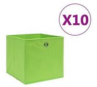vidaXL Opbergboxen 10 st 28x28x28 cm nonwoven stof groen325229 Vert G