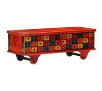 vidaXL Coffre de rangement 110 x 40 x 40 cm Bois d'acacia massif Rouge