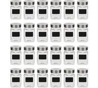 vidaXL Pots de conservation avec autocollant 24 pcs 300 ml