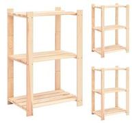 vidaXL Opbergrekken 3-laags 3 st 60x38x90 cm massief grenenhout 150 kg3051122 G