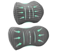 Vidaxl Oreiller Avec Oreiller Réglable 2 Pcs Gris Maille 4d