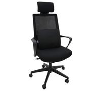 Vidaxl Oreiller Avec Oreiller Réglable Noir 34 X 31.5 X 12 Cm Maille