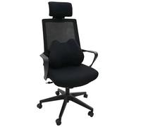 Vidaxl Oreiller Avec Oreiller Réglable Noir 42 X 32 X 14 Cm Polyester
