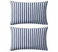 vidaXL Oreiller d'extérieur 2 pcs Impression rayure 60 x 40 cm Bleu