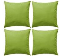 vidaXL Oreiller d'Extérieur Coussin Décor Maison 4 pcs 45 x 45 cm Vert Pomme Vert G