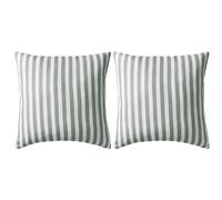 VidaXL Oreillers d'extérieur 2 pièces Gris Rayé (45x45 cm)