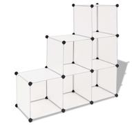 vidaXL Organisateur de rangement cube – 6 compartiments – Blanc
