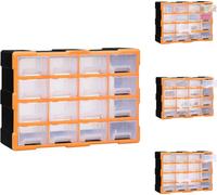vidaXL Organisateur multi-tiroirs 16 tiroirs 52x16x37 cm - Caisses à outils