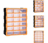 vidaXL Organisateur multi-tiroirs 18 tiroirs 38x16x47 cm - Caisses à outils