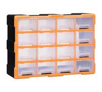 vidaXL Organisateur multi-tiroirs avec 16 tiroirs centraux 52x16x37 cm