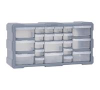 vidaXL Organisateur Multi-tiroirs avec 22 Tiroirs Boîte à Coudre Armoire de Rangement Boîte à Outils Unité d'Organisation 49x16x25,5 cm