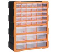 vidaXL Organisateur Multi-tiroirs avec 39 Tiroirs Boîte à Coudre Boîte à Outils Armoire de Rangement Unité d'Organisation 38x16x47 cm