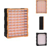vidaXL Organisateur multi-tiroirs avec 60 tiroirs 38x16x47,5 cm - Boîtes à outils