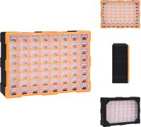 vidaXL Organisateur multi-tiroirs avec 64 tiroirs 52x16x37,5 cm - Caisses à outils