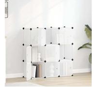 vidaXL Organiseur de rangement en cube avec 9 cubes et portes en PP transparent 340557