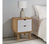 VIDAXL OTTA Table de chevet - Marron et blanc 45x39x57 cm