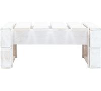 vidaXL Ottomane d'extérieur palettes bois blanc