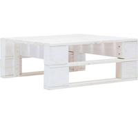 vidaXL Ottomane d'extérieur Palettes Bois de pin imprégné blanc