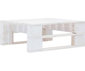 vidaXL Ottomane d'extérieur Palettes Bois de pin imprégné blanc