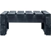 vidaXL Ottomane d'extérieur palettes bois noir