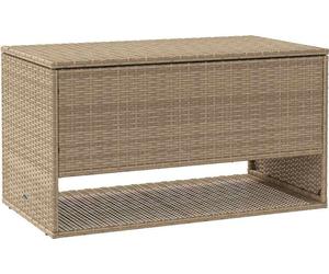 vidaXL Outdoor Kissenbox Beige 100x55x55.5 cm Poly Rattan