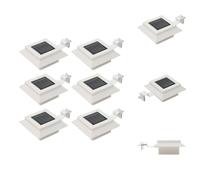 vidaXL Outdoor Lampes solaires 6 LED Carré 12 cm Blanc - Eclairage extérieur