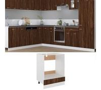 vidaXL Ovenkast Riga 60x46x81,5 cm bewerkt hout bruin eikenkleur825836 Marron G