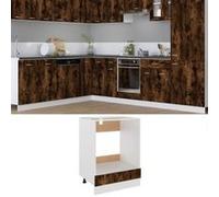 vidaXL Ovenkast Riga 60x46x81,5 cm bewerkt hout gerookt eikenkleurig825834 Marron G