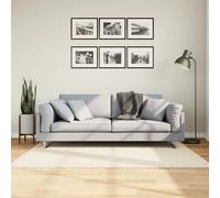 vidaXL Tapis à Poils Courts, Moquette de Sol, Tapis de Zone, Carpette de Salon Chambre à Coucher Salle de Séjour, Moderne, Beige 120x120 cm