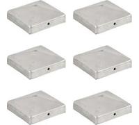 vidaXL Paalkappen 6 st piramide 91x91 mm gegalvaniseerd metaal145491 G